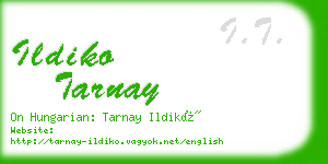 ildiko tarnay business card